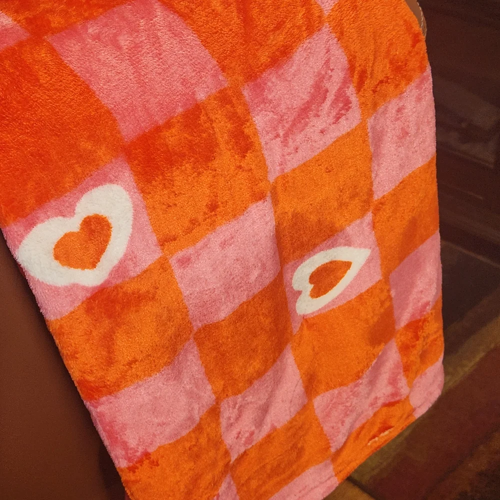 Blanket/Throw Heart And Block Pattern